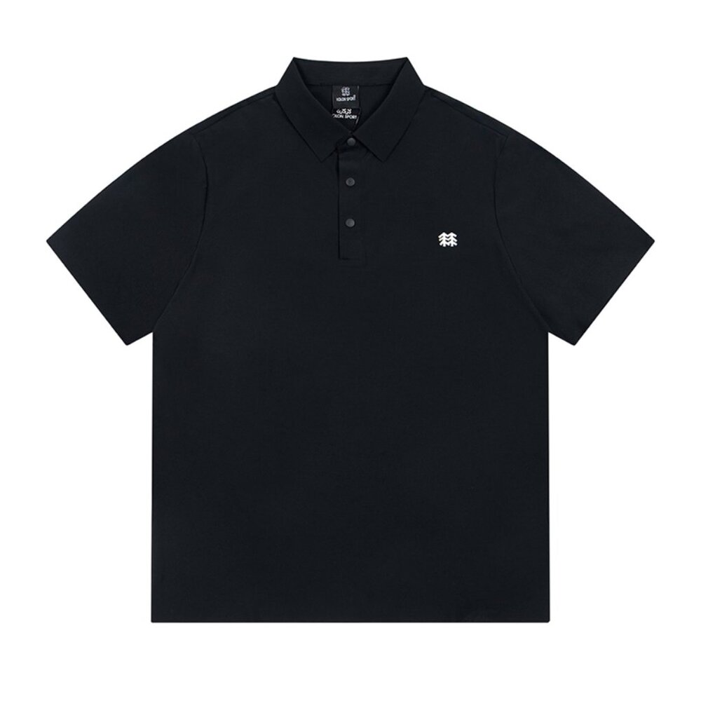 Kolon Sport Black Lapel Polo Shirt